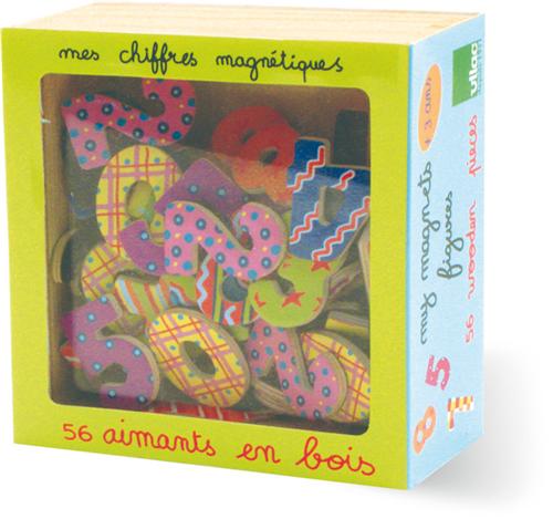Vilac Magnets chiffres 56 pièces en coffret bois
